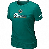 Nike Miami Dolphins Authentic Logo Women's T-Shirt Green,baseball caps,new era cap wholesale,wholesale hats