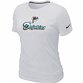 Nike Miami Dolphins Authentic Logo Women's T-Shirt White,baseball caps,new era cap wholesale,wholesale hats