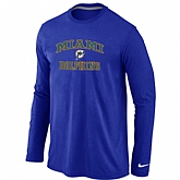 Nike Miami Dolphins Heart & Soul Long Sleeve T-Shirt Blue,baseball caps,new era cap wholesale,wholesale hats