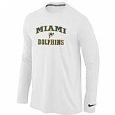 Nike Miami Dolphins Heart & Soul Long Sleeve T-Shirt White,baseball caps,new era cap wholesale,wholesale hats