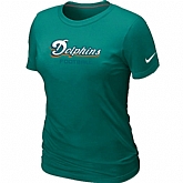 Nike Miami Dolphins Sideline Legend Authentic Font Women's T-Shirt Green,baseball caps,new era cap wholesale,wholesale hats