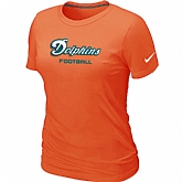 Nike Miami Dolphins Sideline Legend Authentic Font Women's T-Shirt Orange,baseball caps,new era cap wholesale,wholesale hats