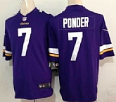 Nike Minnesota Vikings #7 Christian Ponder 2013 Purple Game Jerseys,baseball caps,new era cap wholesale,wholesale hats