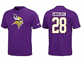 Nike Minnesota Vikings Adrian Peterson Name & Number T-Shirt purple,baseball caps,new era cap wholesale,wholesale hats
