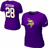 Nike Minnesota Vikings Adrian Peterson Name & Number Women's T-Shirt purple,baseball caps,new era cap wholesale,wholesale hats