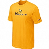 Nike Minnesota Vikings Authentic Logo T-Shirt Yellow,baseball caps,new era cap wholesale,wholesale hats