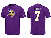 Nike Minnesota Vikings Christian Ponder Name & Number T-Shirt purple,baseball caps,new era cap wholesale,wholesale hats