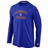 Nike Minnesota Vikings Heart & Soul Long Sleeve T-Shirt Blue,baseball caps,new era cap wholesale,wholesale hats
