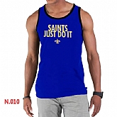 Nike NFL New Orleans Saints Sideline Legend Authentic Logo men Tank Top Blue 2,baseball caps,new era cap wholesale,wholesale hats