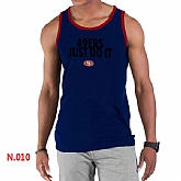 Nike NFL San Francisco 49ers Sideline Legend Authentic Logo men Tank Top D.Blue 5,baseball caps,new era cap wholesale,wholesale hats