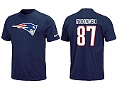 Nike New England Patriots 87 GRONKOWSKI Name & Number T-Shirt,baseball caps,new era cap wholesale,wholesale hats