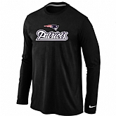 Nike New England Patriots Authentic Logo Long Sleeve T-Shirt Black,baseball caps,new era cap wholesale,wholesale hats