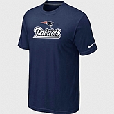 Nike New England Patriots Authentic Logo T-Shirt D.Blue,baseball caps,new era cap wholesale,wholesale hats