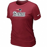 Nike New England Patriots Authentic Logo Women's T-Shirt Red,baseball caps,new era cap wholesale,wholesale hats