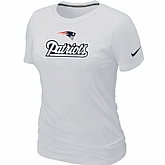 Nike New England Patriots Authentic Logo Women's T-Shirt White,baseball caps,new era cap wholesale,wholesale hats