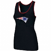 Nike New England Patriots Ladies Big Logo Tri-Blend Racerback stretch Tank Top Black