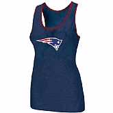 Nike New England Patriots Ladies Big Logo Tri-Blend Racerback stretch Tank Top Blue