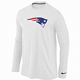 Nike New England Patriots Logo Long Sleeve T-Shirt White,baseball caps,new era cap wholesale,wholesale hats