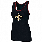 Nike New Orleans Saints Ladies Big Logo Tri-Blend Racerback stretch Tank Top Black,baseball caps,new era cap wholesale,wholesale hats