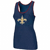 Nike New Orleans Saints Ladies Big Logo Tri-Blend Racerback stretch Tank Top Blue,baseball caps,new era cap wholesale,wholesale hats