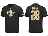 Nike New Orleans Saints Mark Ingram Name & Number T-Shirt Black,baseball caps,new era cap wholesale,wholesale hats