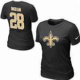 Nike New Orleans Saints Mark Ingram Name & Number Women's T-Shirt Black,baseball caps,new era cap wholesale,wholesale hats