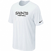 Nike New Orleans Saints Sideline Legend Authentic Font  T-Shirt White,baseball caps,new era cap wholesale,wholesale hats