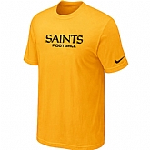 Nike New Orleans Saints Sideline Legend Authentic Font T-Shirt Yellow (102),baseball caps,new era cap wholesale,wholesale hats