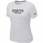 Nike New Orleans Saints Sideline Legend Authentic Font Women's T-Shirt White,baseball caps,new era cap wholesale,wholesale hats