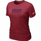 Nike New York Giants Authentic Logo Women's T-Shirt - Red,baseball caps,new era cap wholesale,wholesale hats