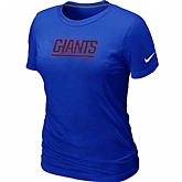 Nike New York Giants Authentic Logo Women's T-Shirt Blue,baseball caps,new era cap wholesale,wholesale hats