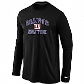 Nike New York Giants Heart & Soul Long Sleeve T-Shirt Black,baseball caps,new era cap wholesale,wholesale hats