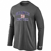 Nike New York Giants Heart & Soul Long Sleeve T-Shirt D.Gray,baseball caps,new era cap wholesale,wholesale hats