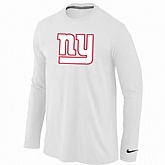 Nike New York Giants Logo Long Sleeve T-Shirt White,baseball caps,new era cap wholesale,wholesale hats