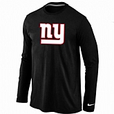 Nike New York Giants Logo Long Sleeve T-Shirt black,baseball caps,new era cap wholesale,wholesale hats
