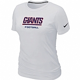 Nike New York Giants Sideline Legend Authentic Font Women's T-Shirt White,baseball caps,new era cap wholesale,wholesale hats