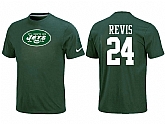 Nike New York Jets 24 REVIS Name & Number T-Shirt Green,baseball caps,new era cap wholesale,wholesale hats
