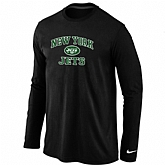 Nike New York Jets Heart & Soul Long Sleeve T-Shirt Black,baseball caps,new era cap wholesale,wholesale hats