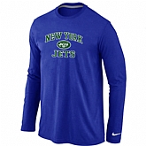 Nike New York Jets Heart & Soul Long Sleeve T-Shirt Blue,baseball caps,new era cap wholesale,wholesale hats
