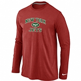 Nike New York Jets Heart & Soul Long Sleeve T-Shirt Red,baseball caps,new era cap wholesale,wholesale hats