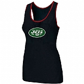 Nike New York Jets Ladies Big Logo Tri-Blend Racerback stretch Tank Top Black