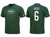 Nike New York Jets Mark Sanchez Name & Number T-Shirt Green,baseball caps,new era cap wholesale,wholesale hats