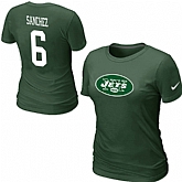 Nike New York Jets Mark Sanchez Name & Number Women's T-Shirt Green,baseball caps,new era cap wholesale,wholesale hats