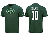 Nike New York Jets Santonio Holmes Name & Number T-Shirt Green,baseball caps,new era cap wholesale,wholesale hats