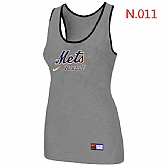 Nike New York Mets Tri-Blend Racerback stretch Tank Top L.grey,baseball caps,new era cap wholesale,wholesale hats