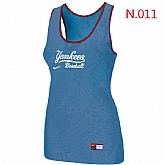 Nike New York Yankees Tri-Blend Racerback stretch Tank Top L.Blue,baseball caps,new era cap wholesale,wholesale hats