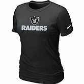 Nike Oakland Raiders Authentic Logo Women's T-Shirt BLACK,baseball caps,new era cap wholesale,wholesale hats