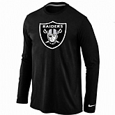 Nike Oakland Raiders Logo Long Sleeve T-Shirt black,baseball caps,new era cap wholesale,wholesale hats