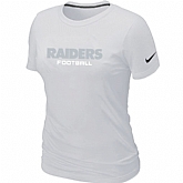 Nike Oakland Raiders Sideline Legend Authentic Font Women's T-Shirt White,baseball caps,new era cap wholesale,wholesale hats