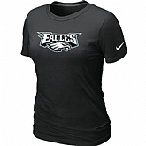 Nike Philadelphia Eagles Authentic Logo Women's T-Shirt BLack,baseball caps,new era cap wholesale,wholesale hats